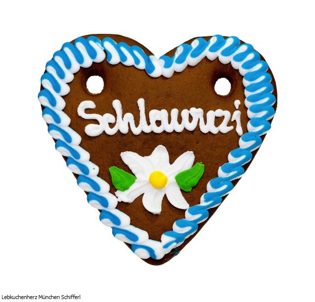 Lebkuchenherzen bayerische Sprüche 13 x 14 cm