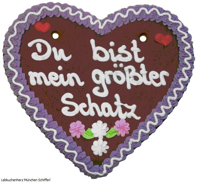 Lebkuchenherzen Spruch exklusiv 50 x 48 cm