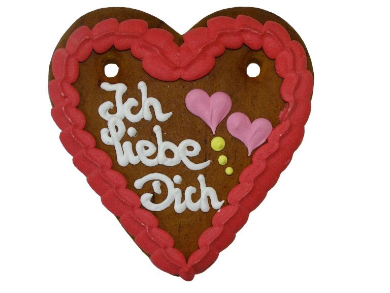 Lebkuchenherz Ich liebe Dich 13 x 14 cm